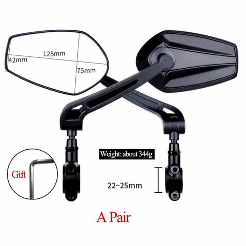 Rower elektryczny HD szerokokątne lusterko wsteczne