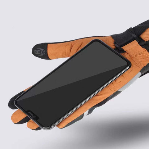 Zimowe ciepłe, amortyzujące rękawiczki do rowerów górskich z długimi palcami