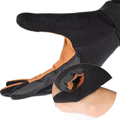 Zimowe ciepłe, amortyzujące rękawiczki do rowerów górskich z długimi palcami